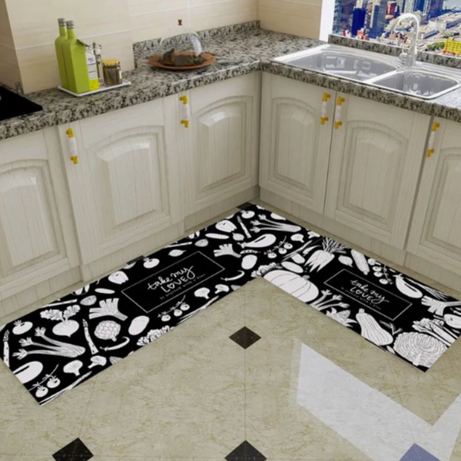 Pack Alfombras Cocina Negras image number 3.0