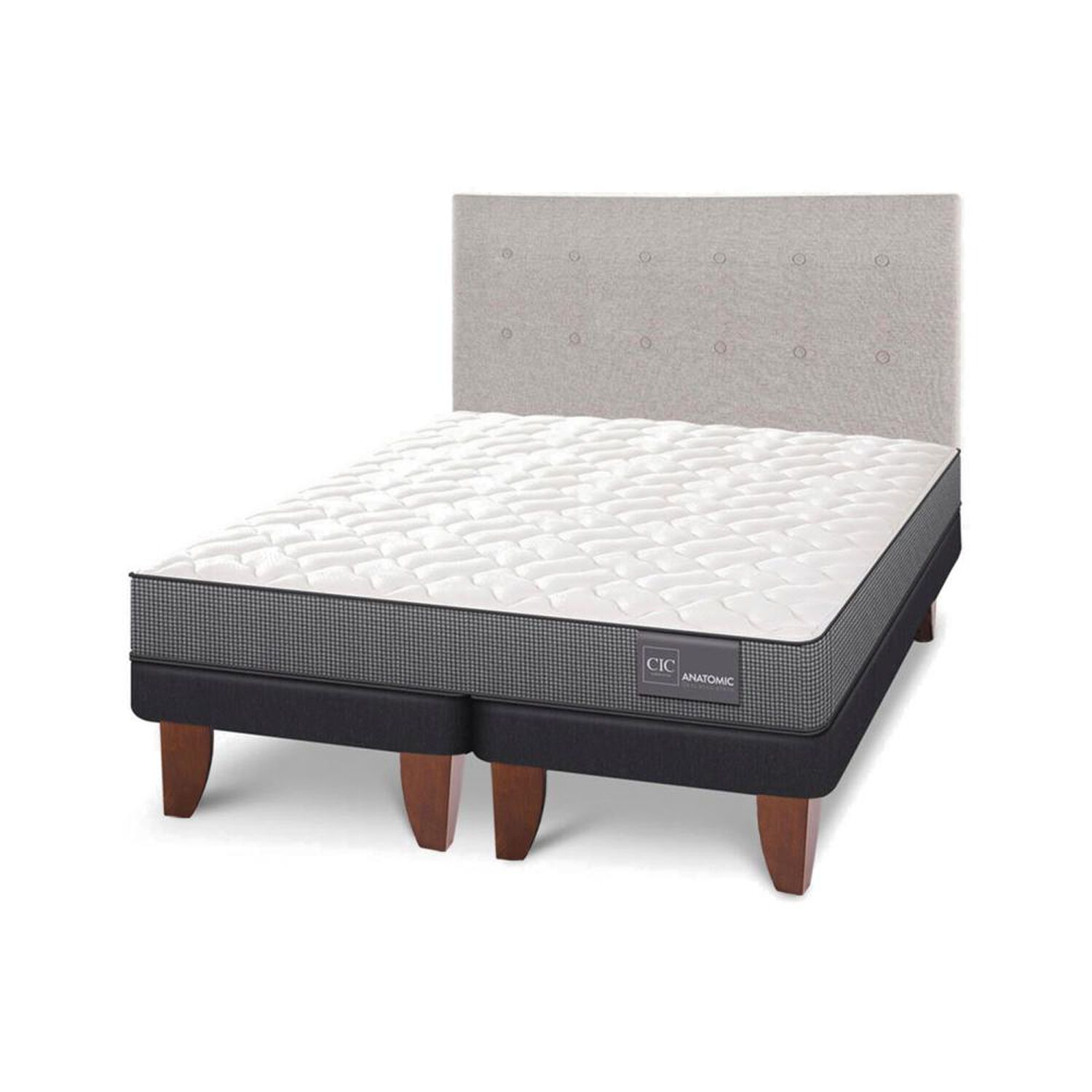 Cama Europea Cic Anatomic / King / Base Dividida + Respaldo image number 1.0