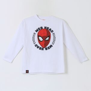 Bipack Polera Manga Larga Ni&ntilde;o Spiderman Rojo Marvel