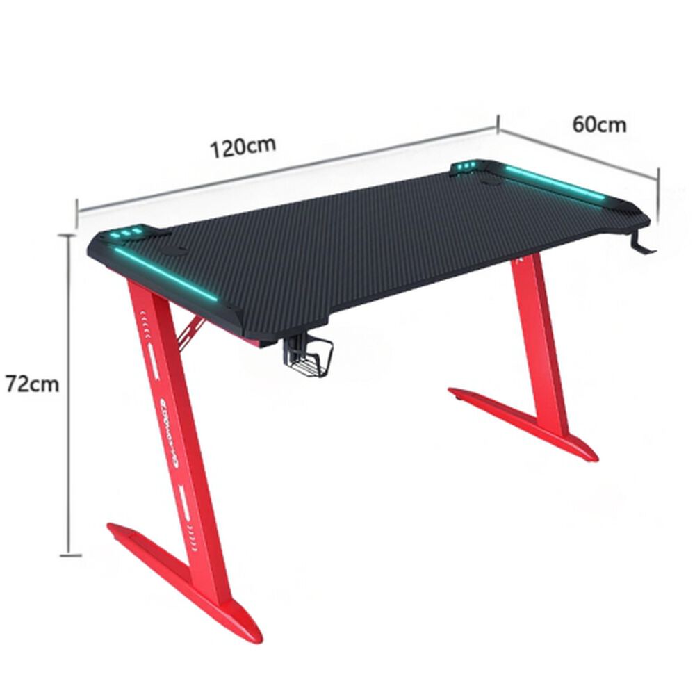 Escritorio Gamer Profesional 120x60x72cm Mesa Con Luces Rgb image number 1.0