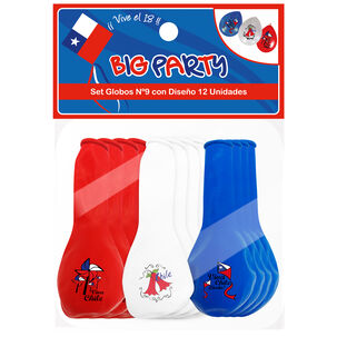 Set 12 Globos Impresos Big Party