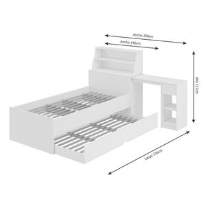 Cama Decocasa Julia / 1.5 Plazas