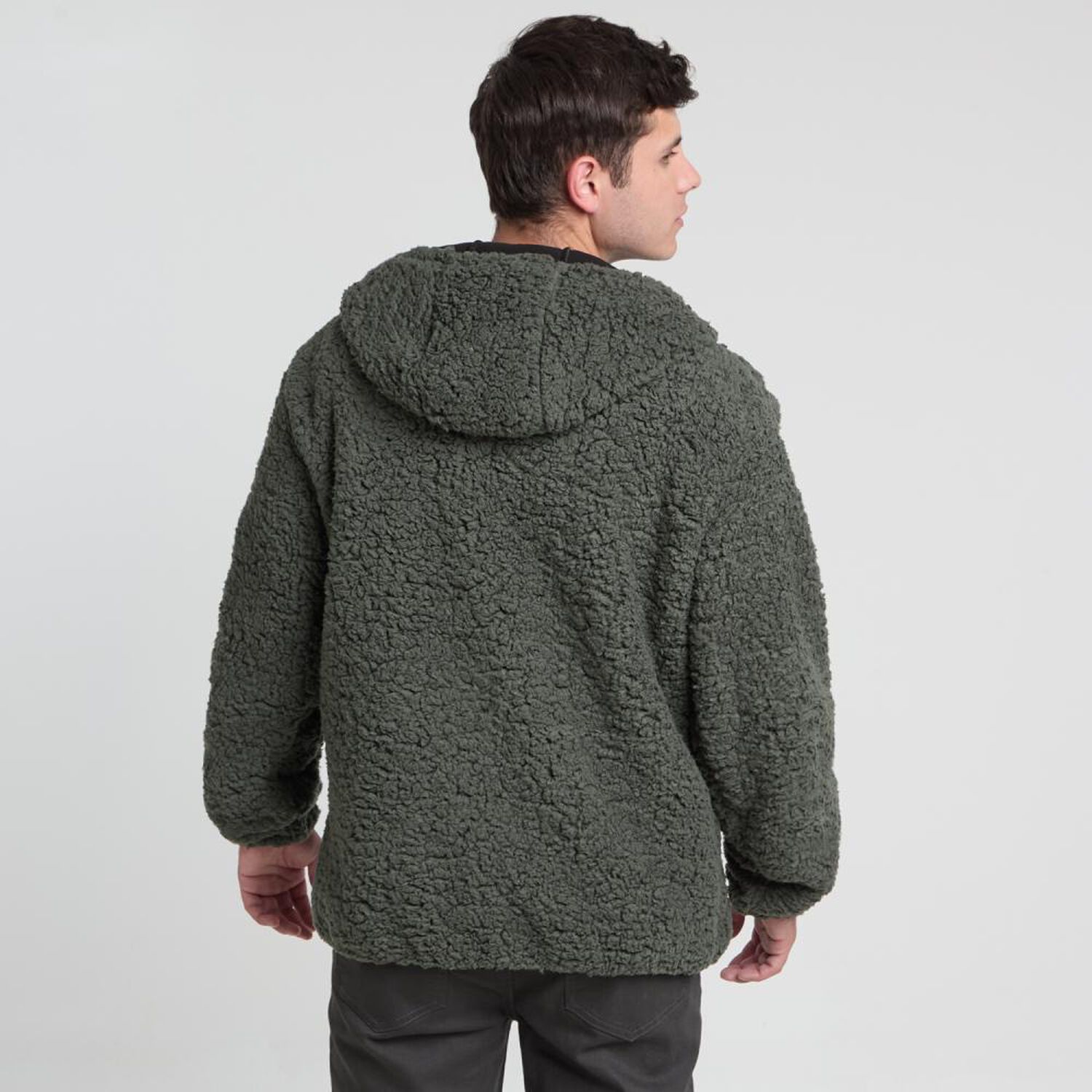 Poler&oacute;n Liso Slim Cuello Alto Con Capucha Hombre Skuad image number 3.0