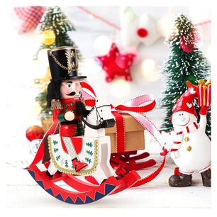 Cascanueces Caballito De Madera Artesanal Decorativo Navidad 30cm