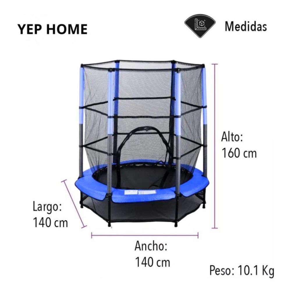 Cama El&aacute;stica Saltarina Trampolin Para Ni&ntilde;os 1.4m Con Malla image number 1.0