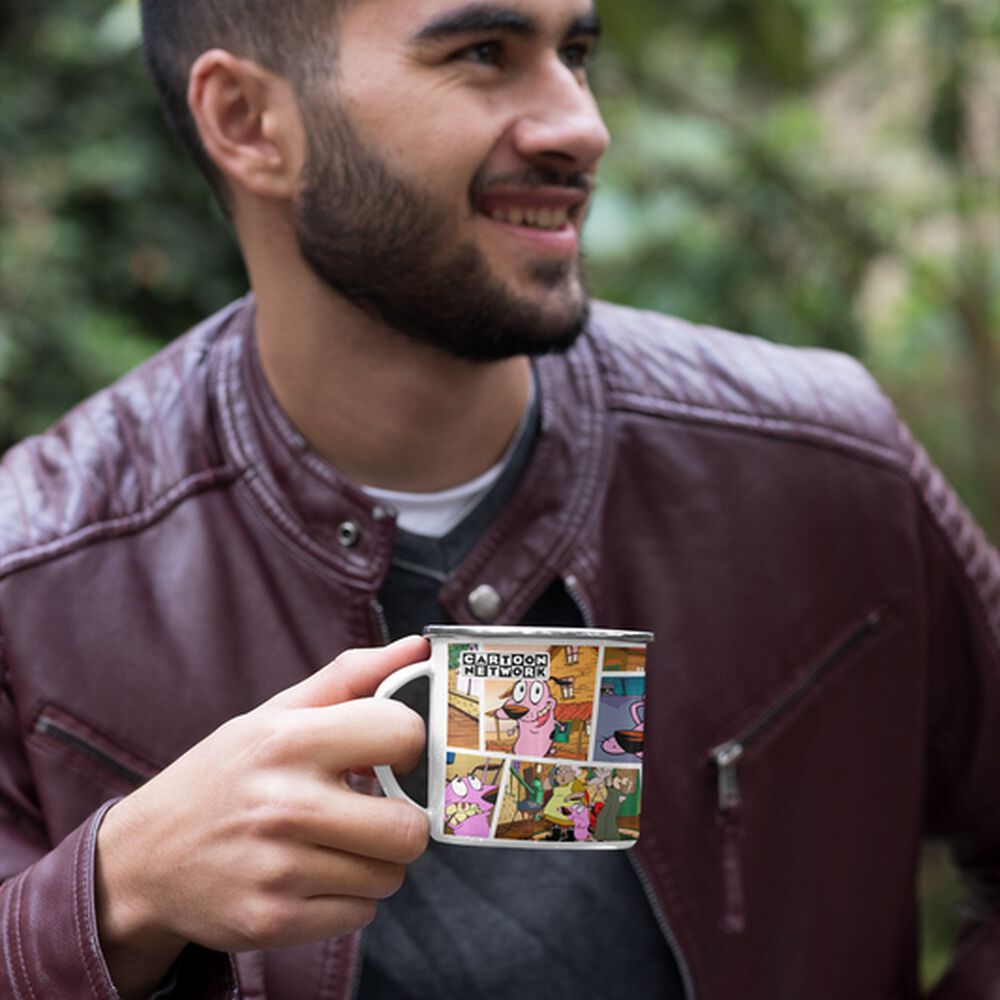 Taza Enlozada Lechera Cartoon Network Coraje Perro Valiente image number 1.0
