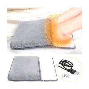Manta Calentador Calienta Pies El&eacute;ctrico Usb Polar Gris Lisa