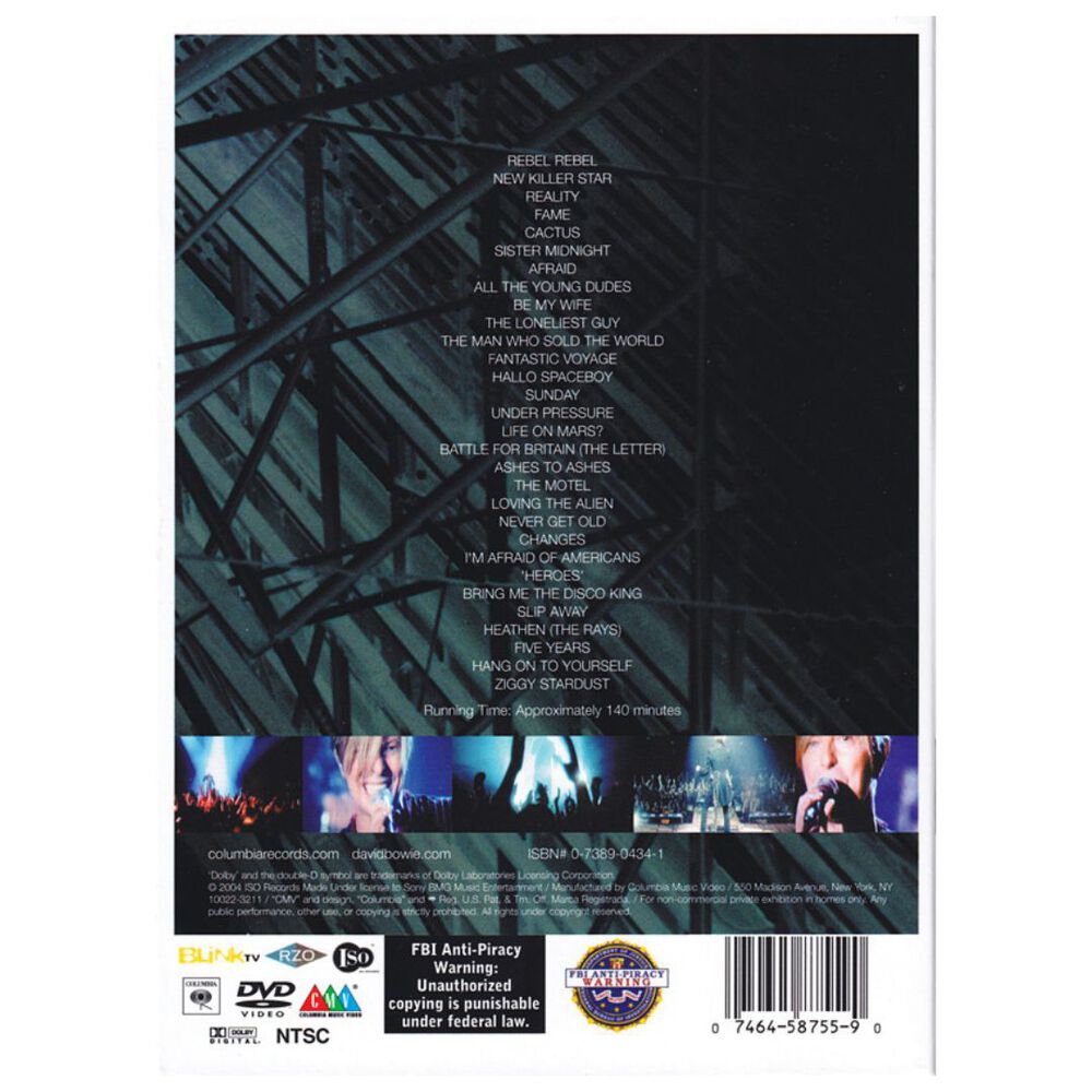David Bowie - A Reality Tour | Dvd image number 1.0