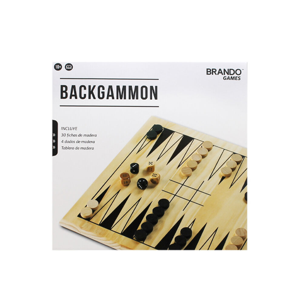 Juego De Mesa Portátil Backgammon Brando image number 2.0