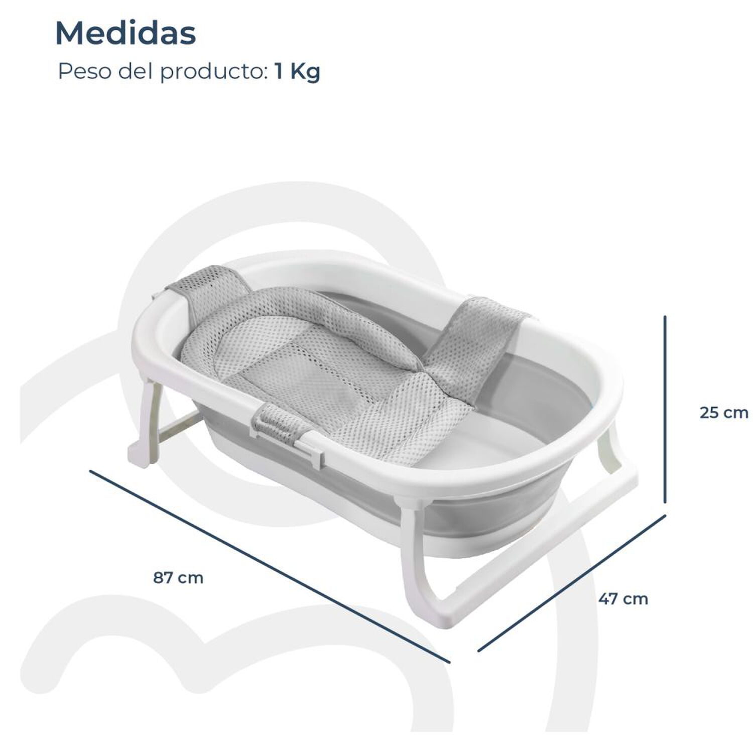 Ba&ntilde;era Plegable Bebesit Bebe Jelly Con Hamaca image number 4.0