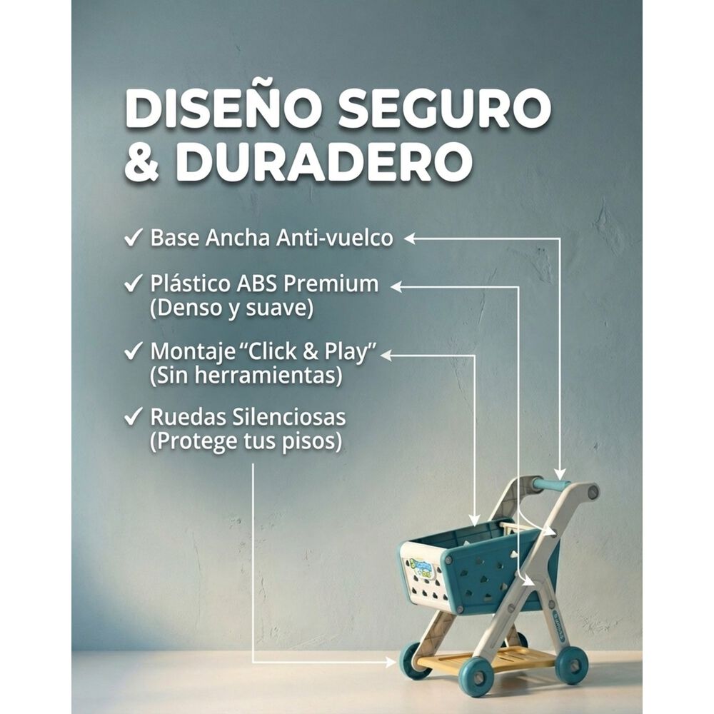 Carrito Supermercado Compra Juguete Ni&ntilde;os Excelente Calidad image number 6.0