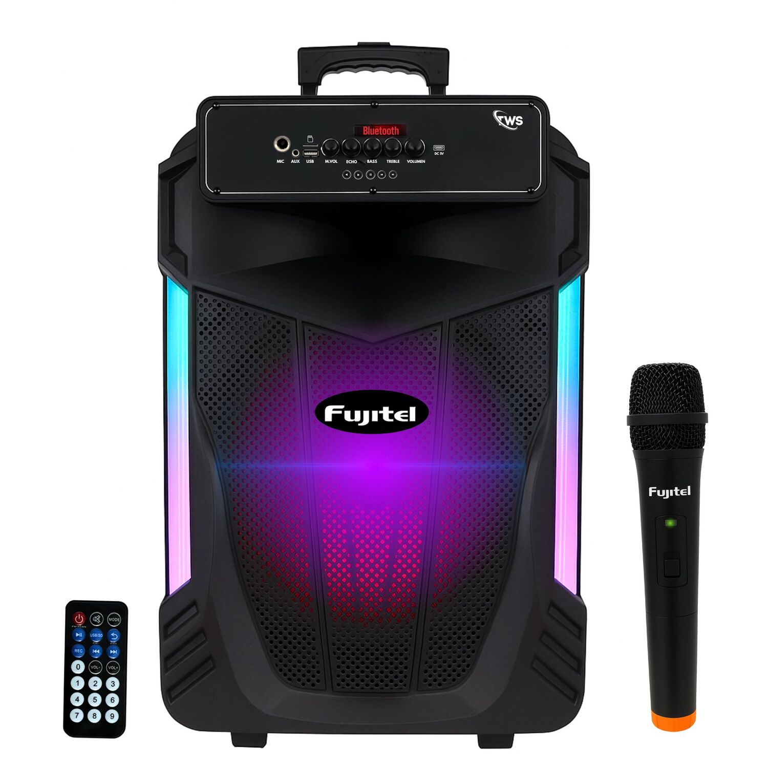 Parlante Karaoke 15 Rgb Recargable Micr&oacute;fono Bt15l Bluetooth image number 4.0