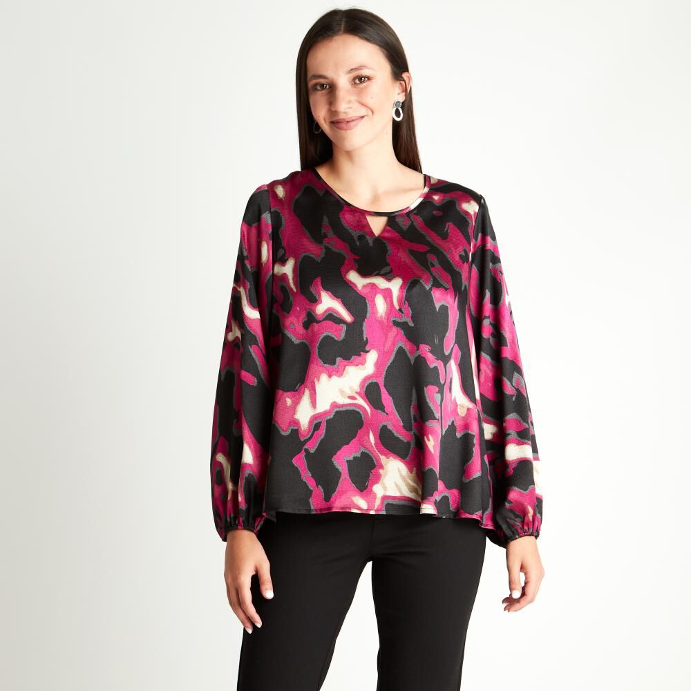 Blusa Manga Larga Cuello Camisero Mujer Lorenzo Di Pontti image number 0.0