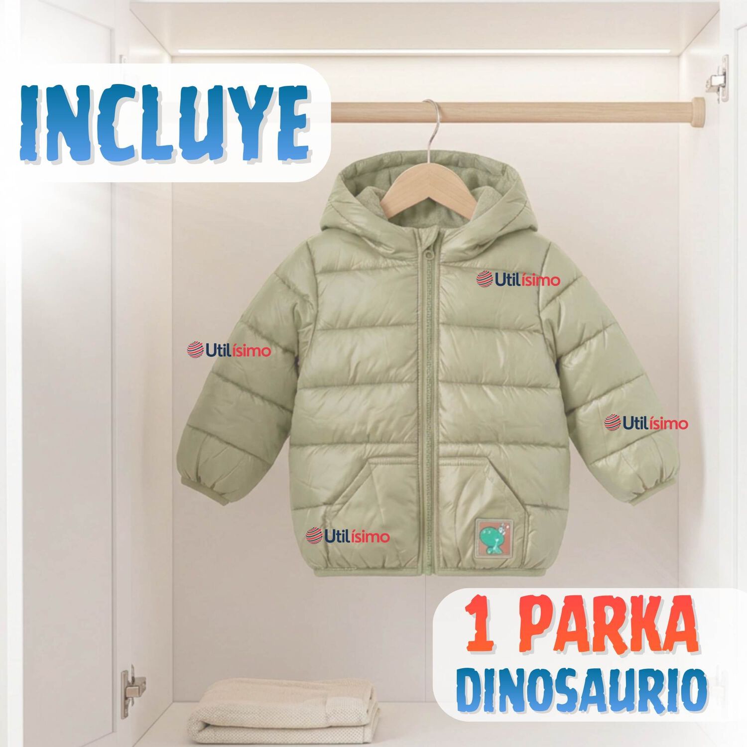 Parka Dinosaurio Con Capucha Manga Larga Ni&ntilde;o Jump Kids image number 1.0