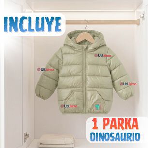 Parka Dinosaurio Con Capucha Manga Larga Ni&ntilde;o Jump Kids