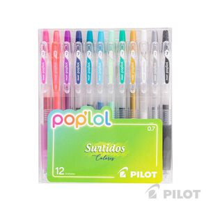 Set 12 lápices gel pop´lol rainbow colores vibrantes
