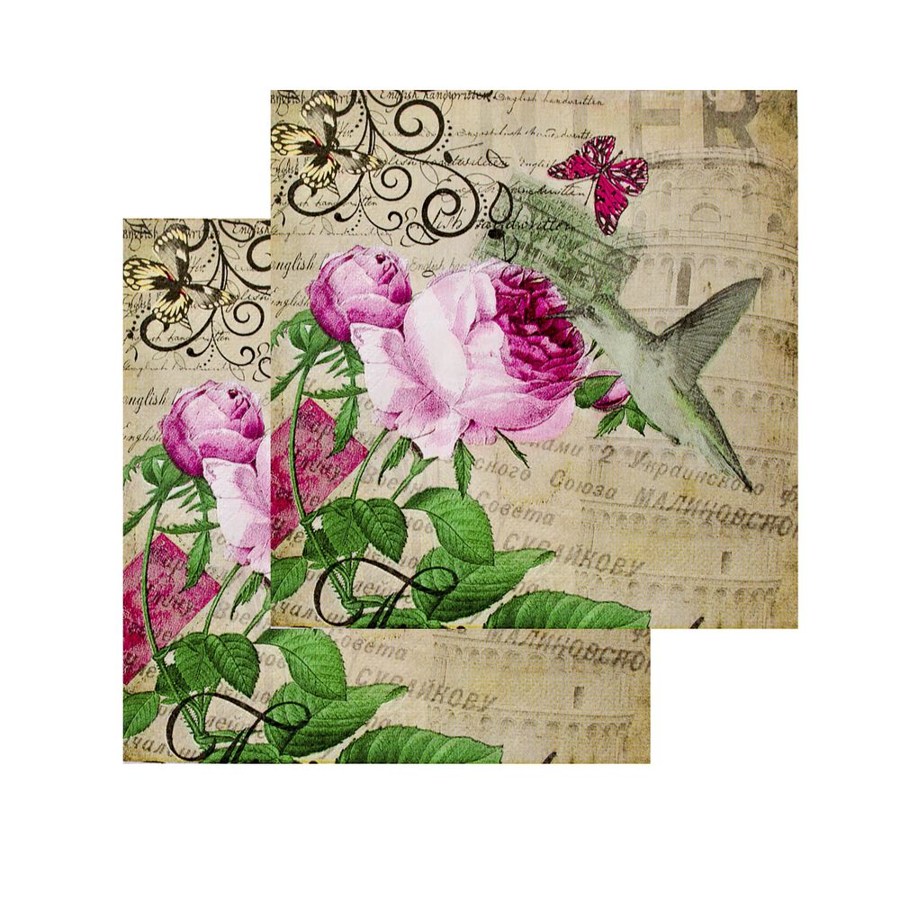 Pack 4 Paquetes De Servilleta Diseño Picaflor image number 0.0