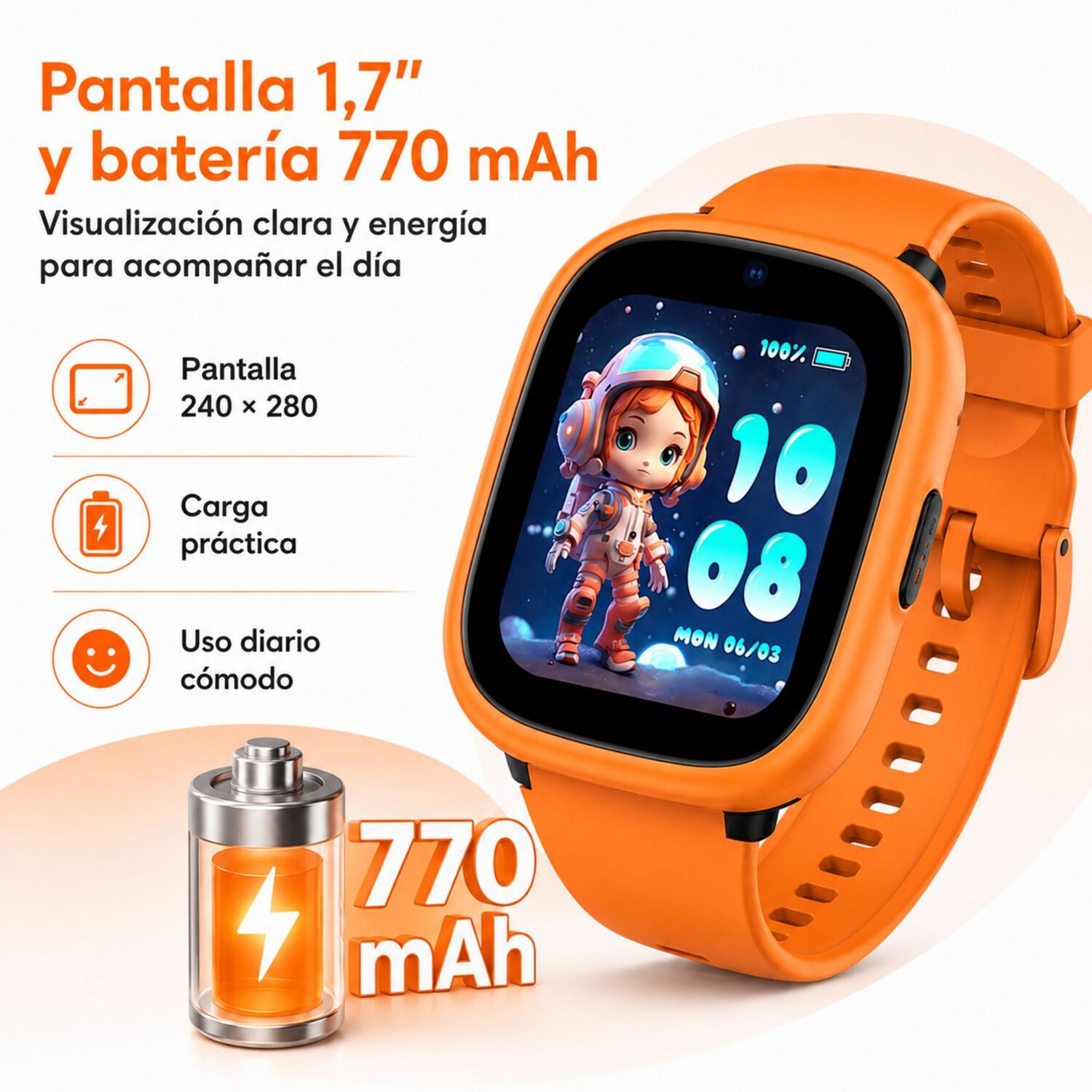 Smartwatch Infantil Lagenio K3 4g Gps Sos Videollamadas image number 8.0