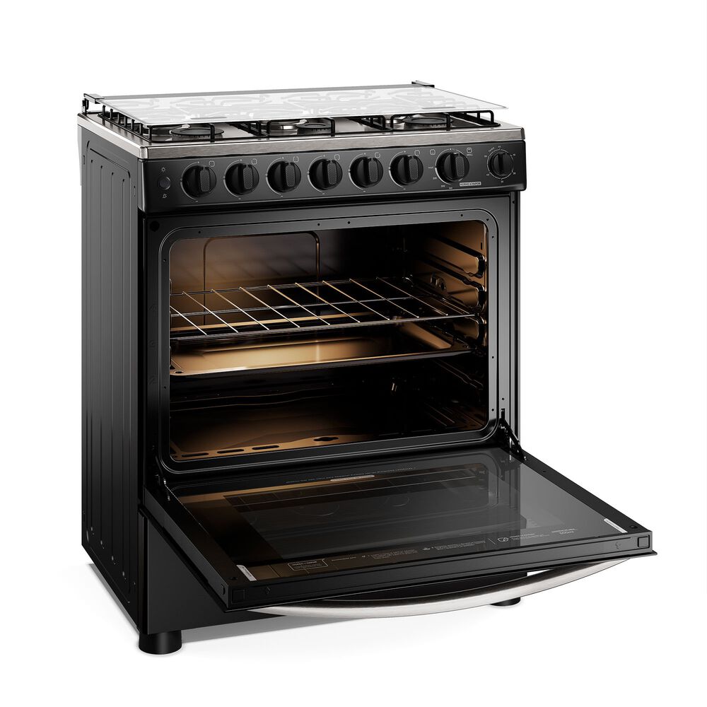 Cocina A Gas 6 Platos Horno Vapor Y Parrilla Pletina Fm6spc Negra image number 8.0