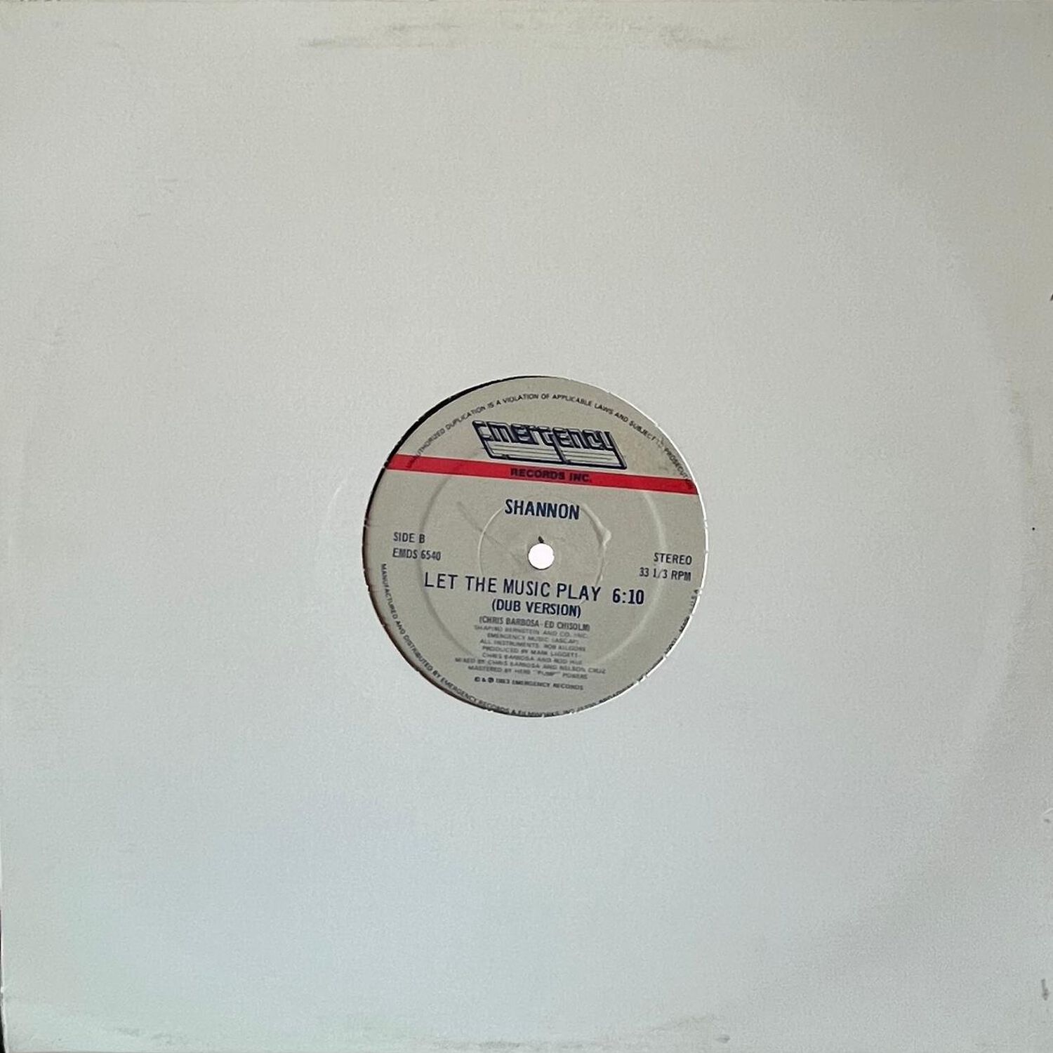 Shannon - Let The Music Play | 12" Maxi Single Usado image number 0.0