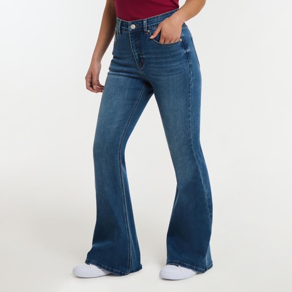 Jeans Tiro Medio Flare Mujer Freedom image number 2.0
