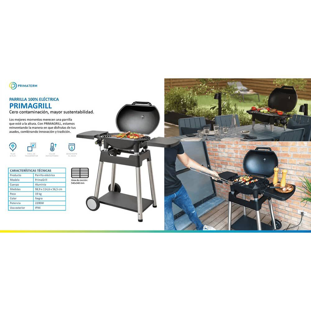 Parrilla El&eacute;ctrica Primagrill 2200w 2 Tama&ntilde;os Primaterm image number 9.0