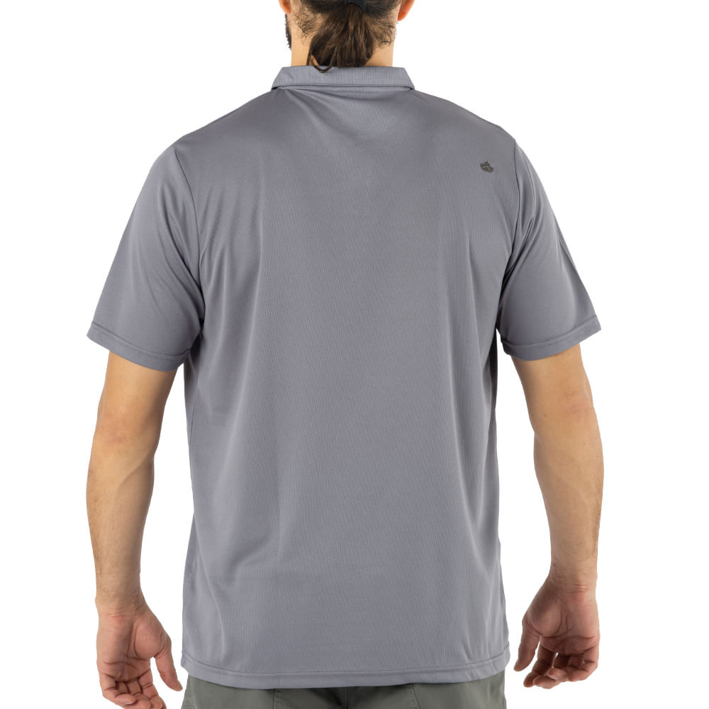 Polera Cooldry Quebec Manga Corta Gris image number 1.0
