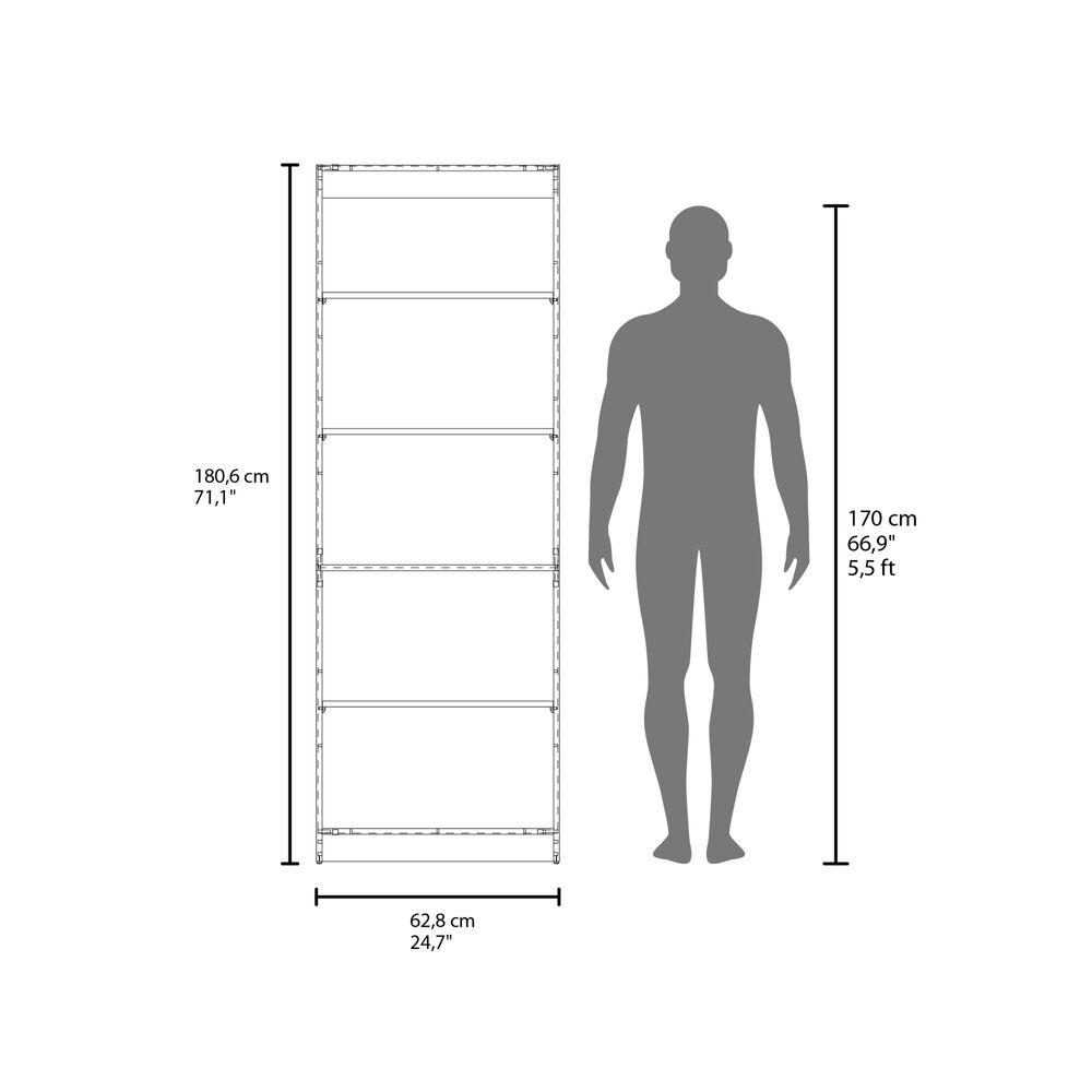 Librero Estante 5 Repisas Melamina 62.8 Cm Fm-019 image number 6.0