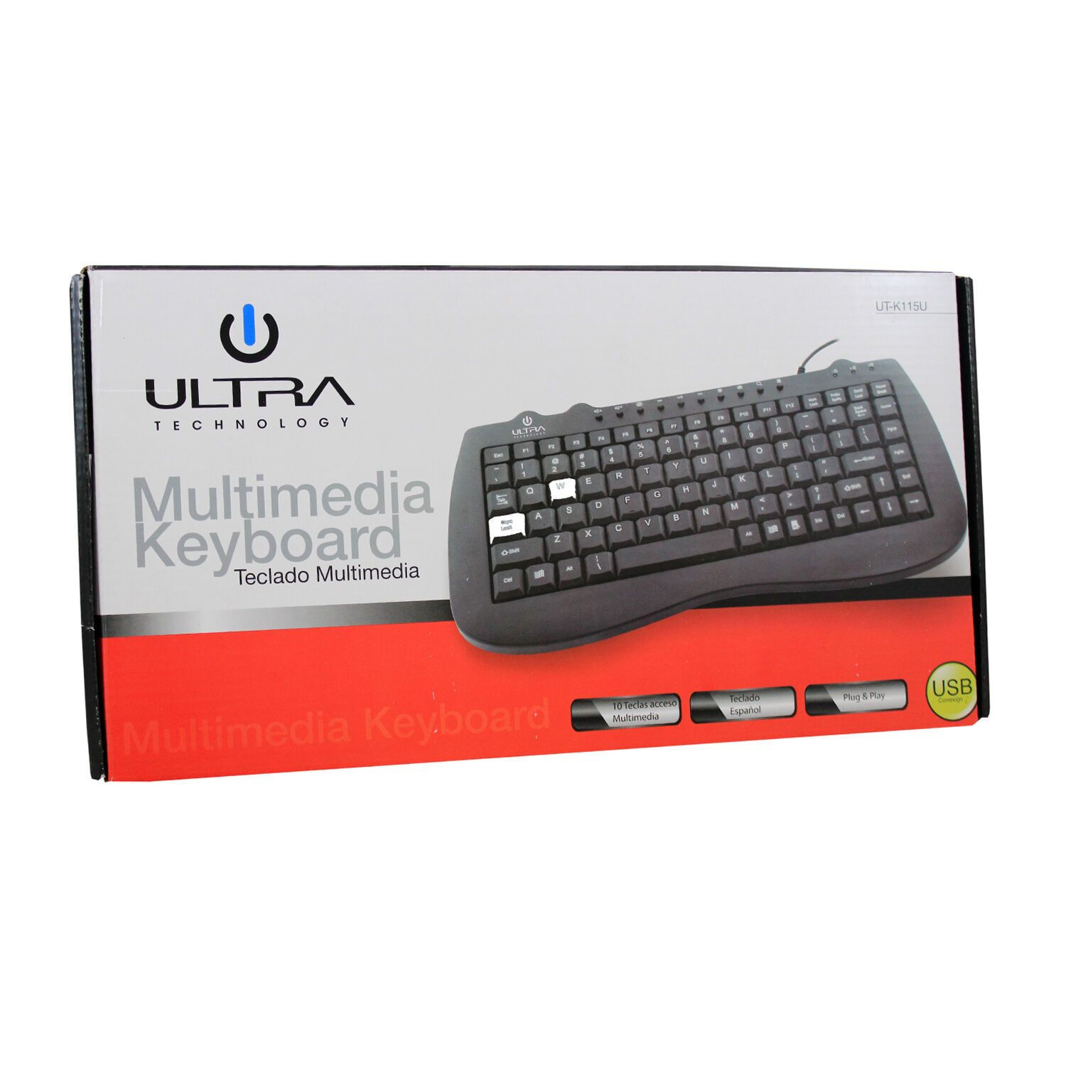 Mini Teclado Usb Multimedia Ultra Compacto K115u image number 3.0