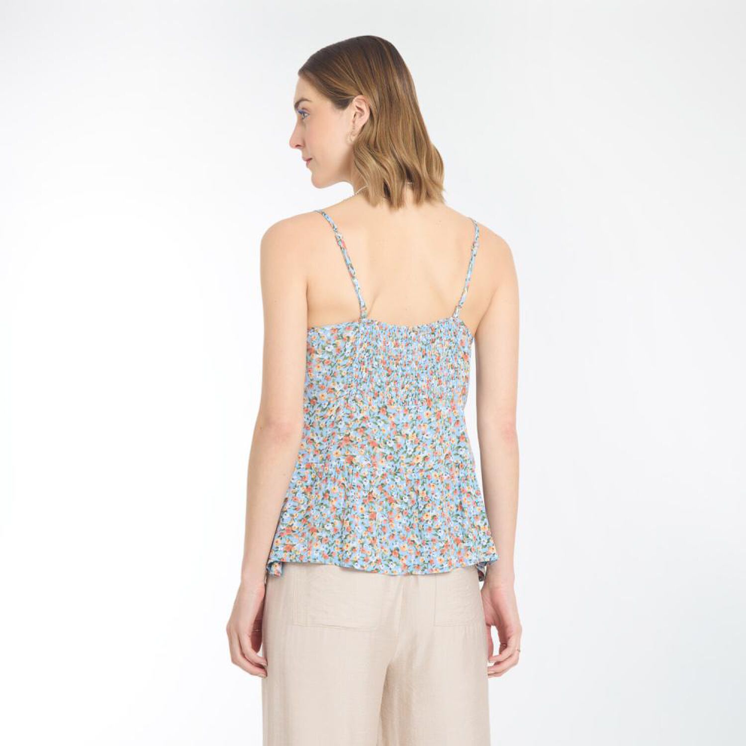 Blusa Botones Sin Mangas Cuello V Mujer Freedom image number 3.0