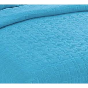 Cubrecama Quilt 2 Plazas Liso. Turquesa