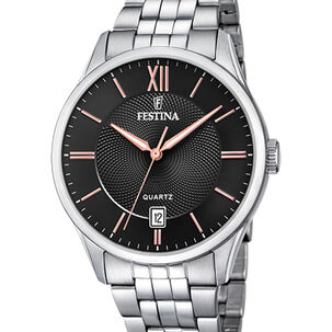 Reloj F20425/6 Festina Negro Hombre Acero Clásico