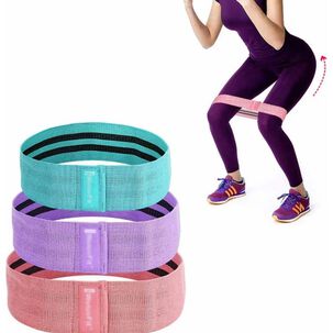 Bandas El&aacute;sticas Ejercicio Pro 3 Pcs De Tela Con Bolso Yoga