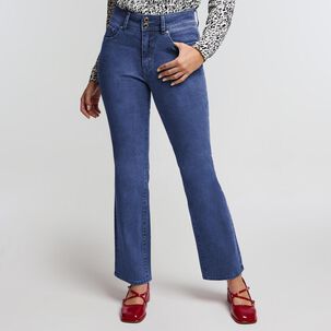 Jeans Tiro Alto Straight Push Up Mujer Kimera Jeans Tiro Alto Straight Push Up Mujer Kimera