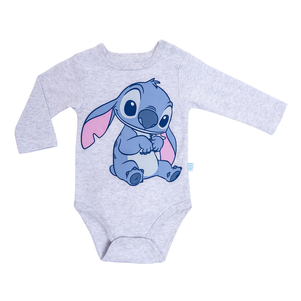 Set X2 Body Manga Larga Stich Unisex 12-18 Meses image number 2.0