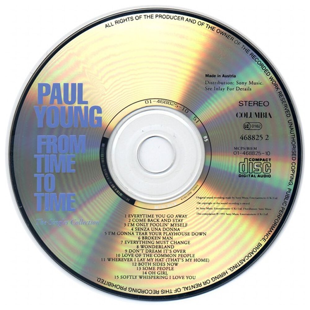 Paul Young - From Time To Time: Singles Collection | Cd image number 2.0