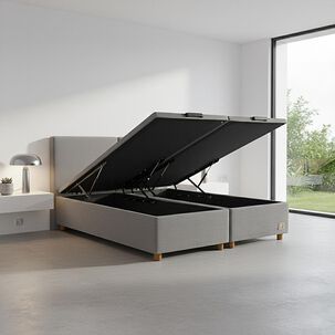 Base Cama Mons Ba&uacute;l 200 Bd Gris / 2 Plazas / Base Dividida