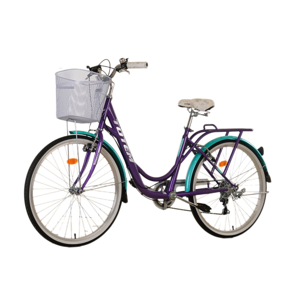 Bicicleta Totem City Dama Aro 26 Morado Turquesa image number 8.0
