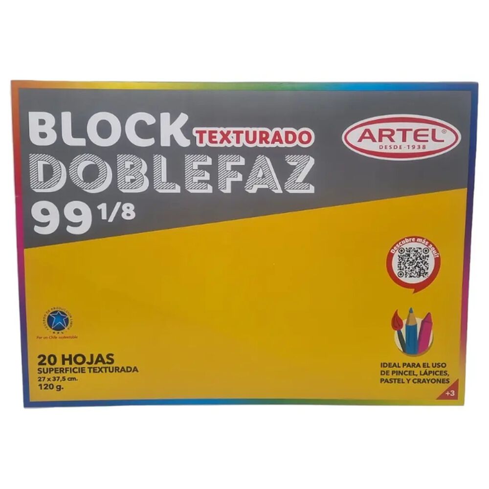 Block Medium Doble Faz 99 1/8 20 Hojas Artel image number 1.0
