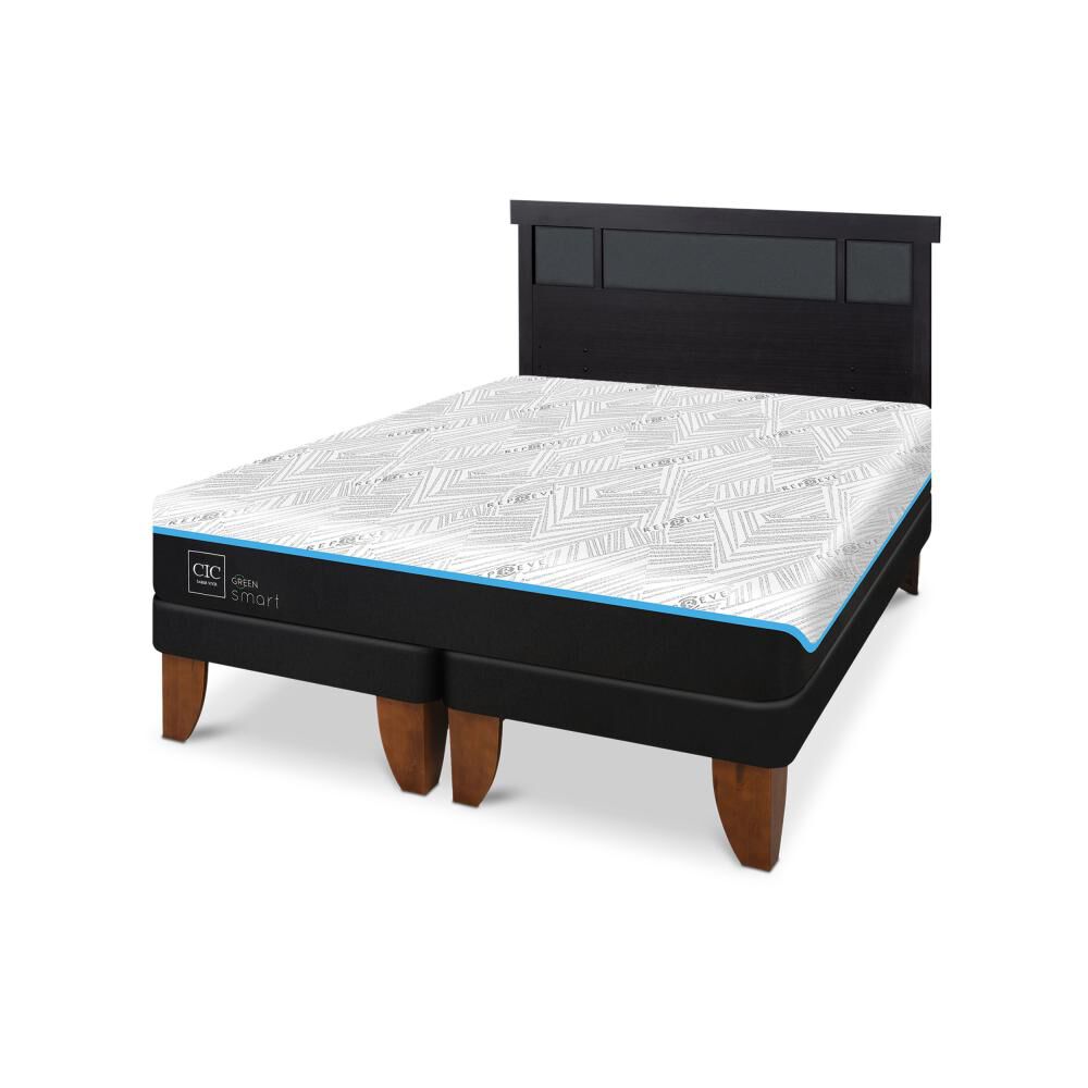 Cama Europea Cic Green Infinity / 2 Plazas / Base Dividida + Respaldo image number 1.0