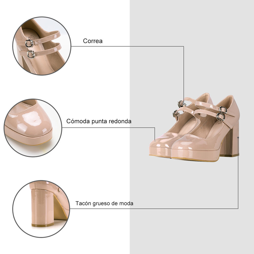 Zapato Taco Rosado Casual You201 Weide image number 4.0