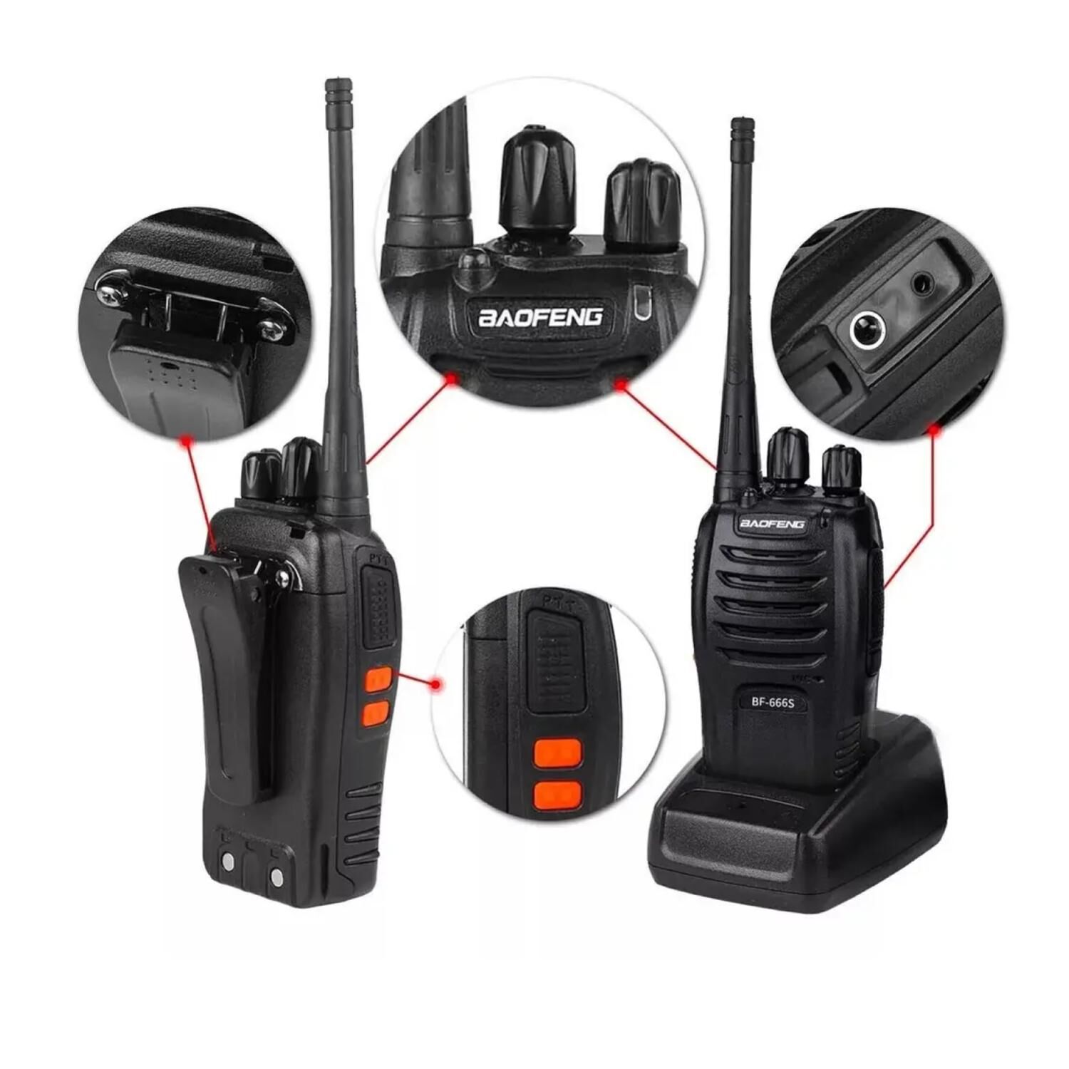 Radio Transmisor 2 Vias 16 Canales Negro N00666 image number 2.0