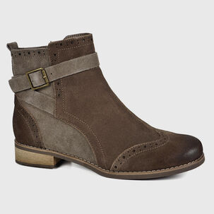 Botín Cuero Antigona Taupe