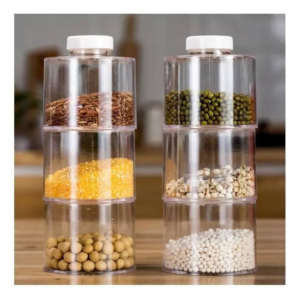 Especiero Modular Torre 6 Frascos Condimentos Cocina image number 2.0