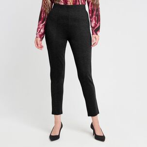 Calza Aplicaci&oacute;n Cierre Tiro Alto Skinny Mujer Lesage