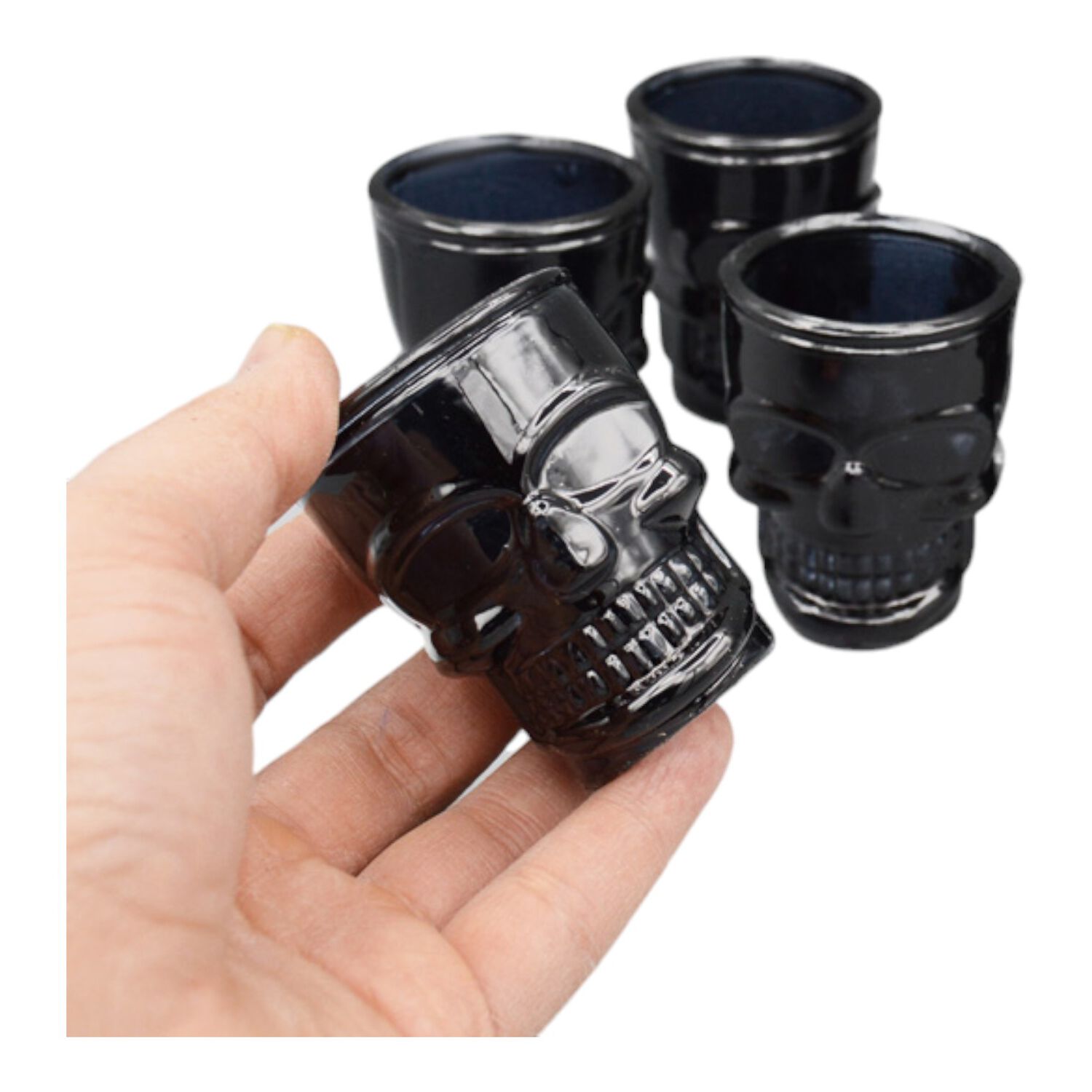 Set 4 Shot Vidrio Calavera Mexicana Tequila Cortito image number 1.0
