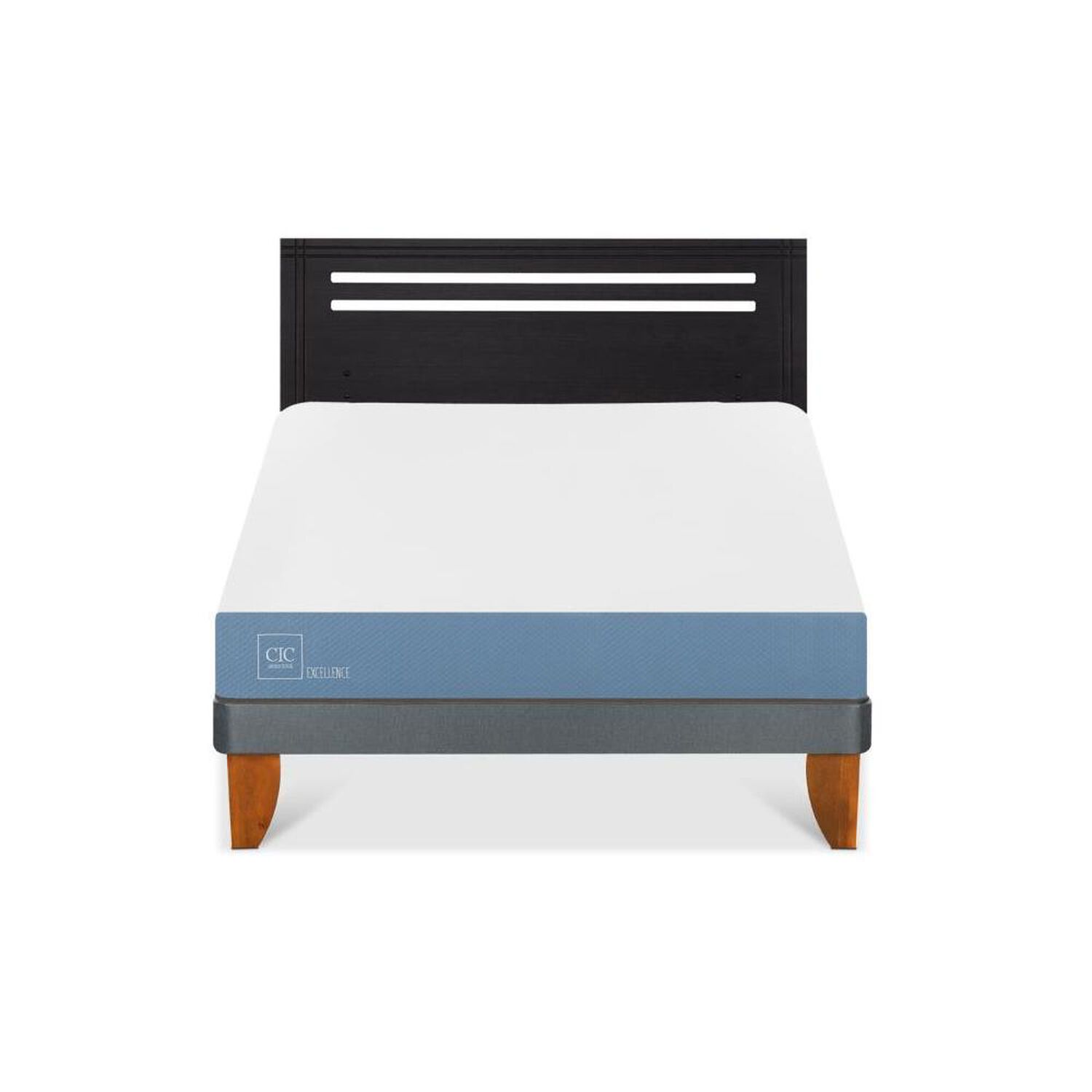 Cama Europea Cic Excellence / 2 Plazas / Base Normal + Respaldo image number 0.0