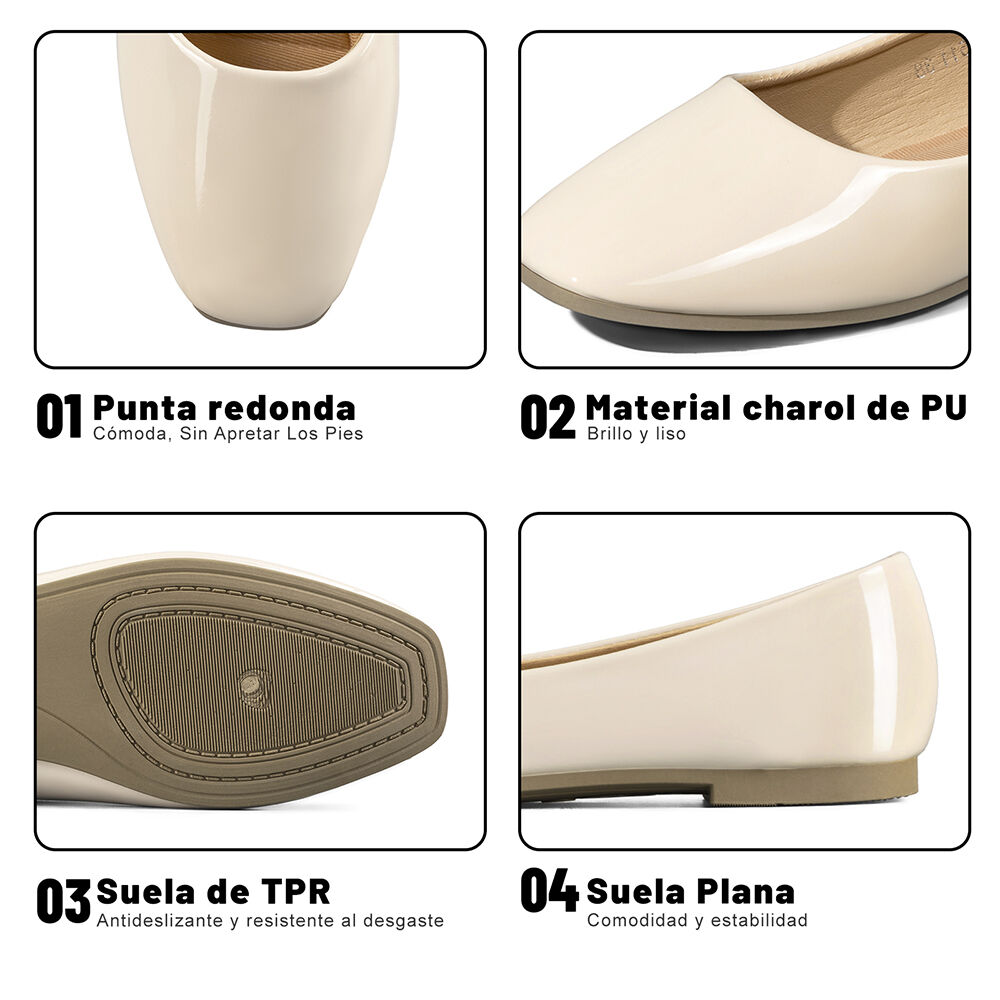 Ballerina Confort Charol Mujer Weide You511 image number 9.0