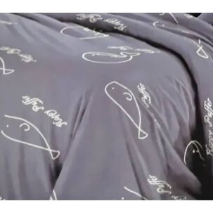 Juego De S&aacute;banas 2 Plazas Gris 4 Piezas