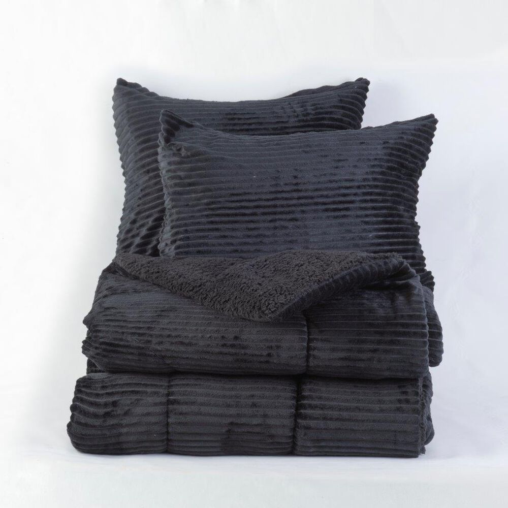 Plumon Corduroy Coral Sherpa King Negro image number 4.0